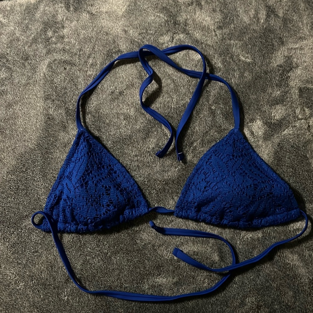 royal blue triangle bikini top